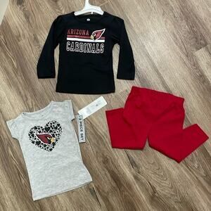 Arizona Cardinals NFL 3 Piece Set Infant 12 Months Kids Team Sports